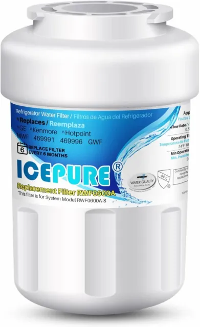 ICEPURE MWF Replace for GE, Kenmore. Refrigerator Water Filter 1PACK