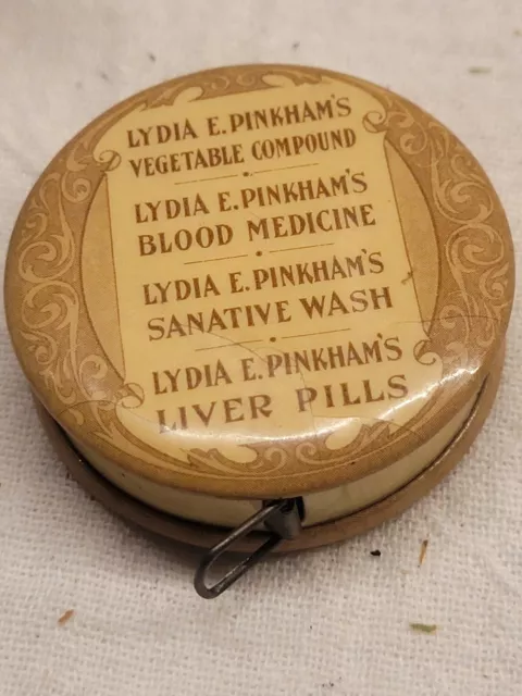 Celluloid Lydia E. Pinkham's Medical Cure Remedy Advertising Sewing Tape Measure 3