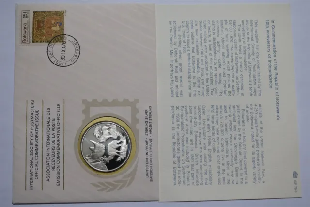 🧭 🇧🇼 Botswana Sterling Silver Medal Potmasters Assoc. B52 #9