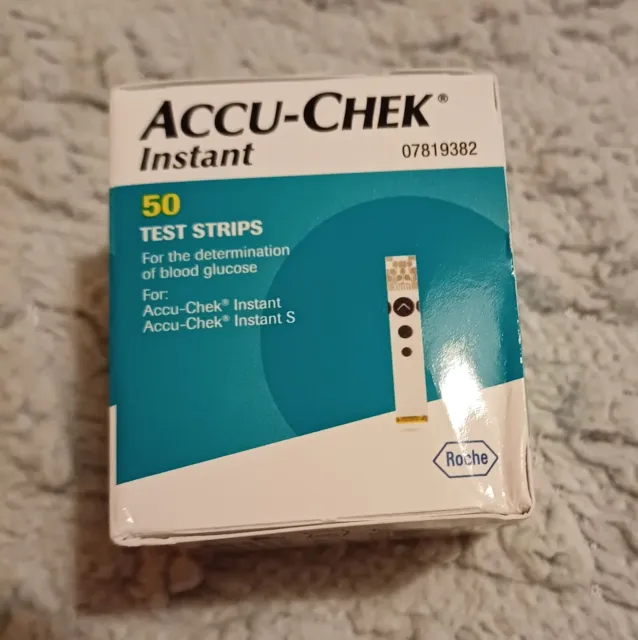 ACCU-CHEK Instant Glucose Blood Test Strips 50 Strips. long expiry date