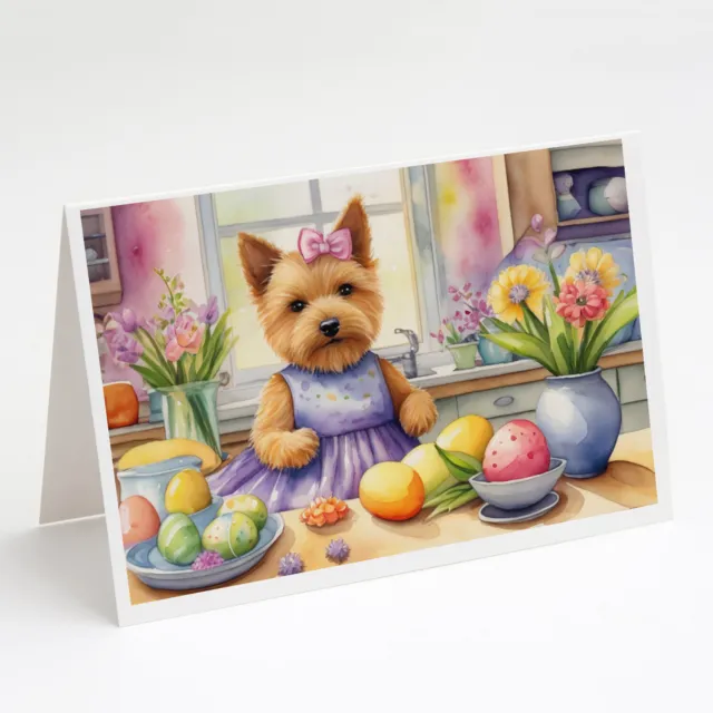 Decorating Easter Norwich Terrier Greeting Cards Envelopes Pk 8 DAC6861GCA7P