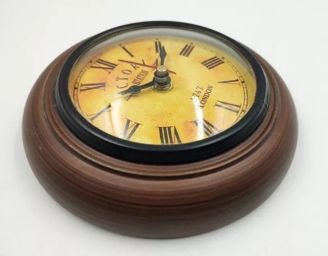 Vintage-Wanduhr aus antikem Holz, kleine Uhr, batteriebetrieben,...