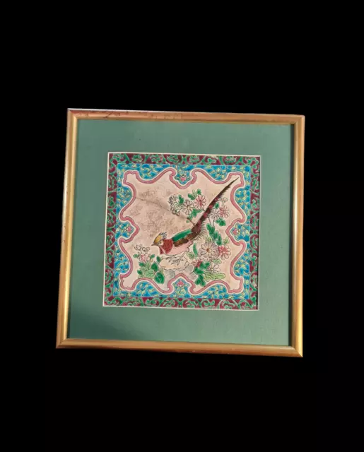 faïence de Longwy - ancien carreau, décor d'oiseau faïence émaillé french tiles