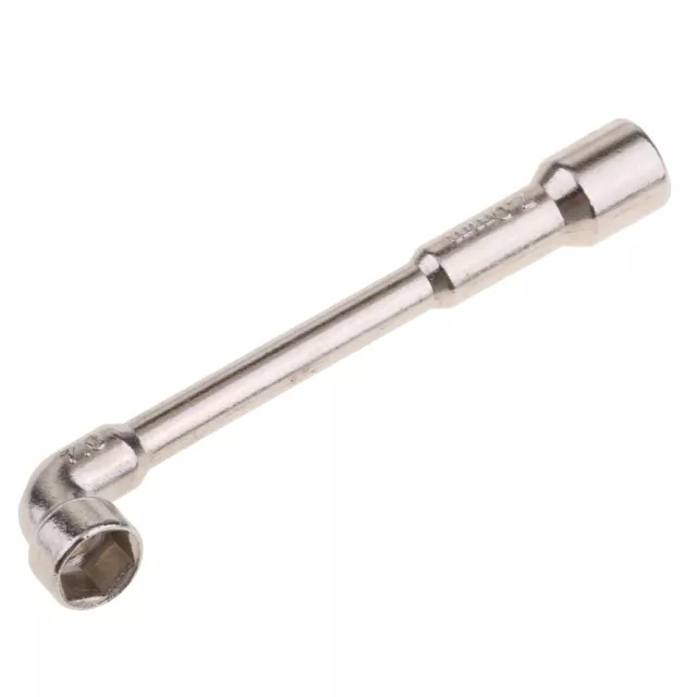 Polished  Angled Socket Wrench Spanner with Thru Hole  Steel 7mm