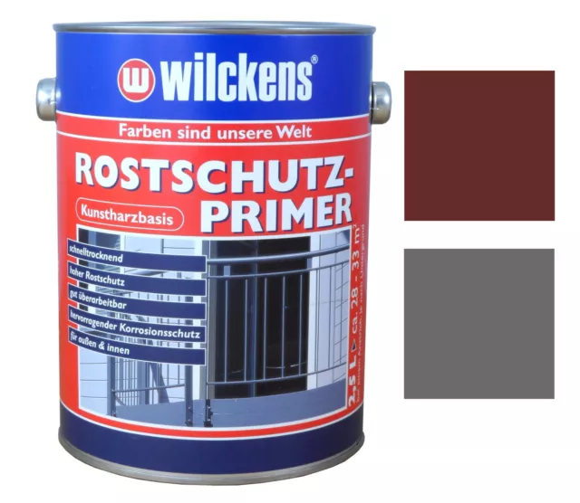 Wilckens Rostschutzprimer 2,5l Grundierung Rostschutz Primer Haftgrund Metall