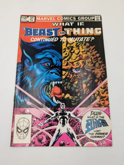 What If #37 (VF-) Thing, Beast, Silver Surfer! Marvel 1983