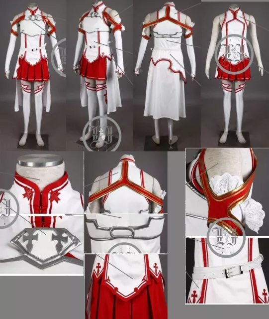 Sword Art Online Asuna Costume Vestito Carnevale Cosplay Donna Ragazza Lolita