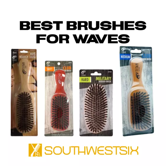 Hard Or Soft Single Wood Brush Boar & Plastic Bristles By Titan!! Best For Waves