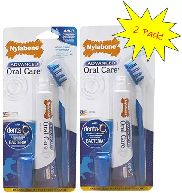 Nylabone Advanced Oral Care Dental Kit for Dogs - Exp. 02/2026 - 2 Pack