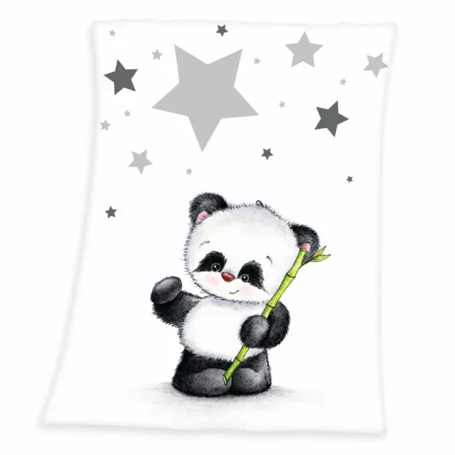 Bebé Mejor Panda Y Estrellas Microfibra Cubierta de Flojel