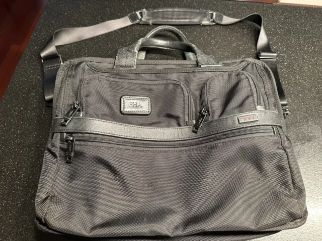 TUMI Alpha 2 Expandable Organizer Ballistic Nylon Laptop Briefcase Bag - 15" GUC