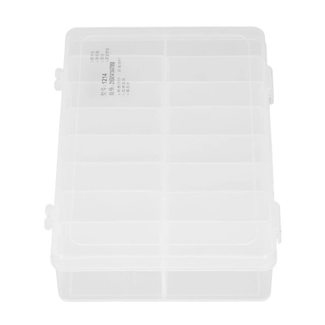 16 COMPARTMENT PARTS Box Transparent 16 Grids PP Plastic Jewelry ...