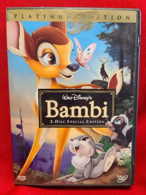 SHELF00M DVD tested~ Walt disneys- bambi- platinum edition