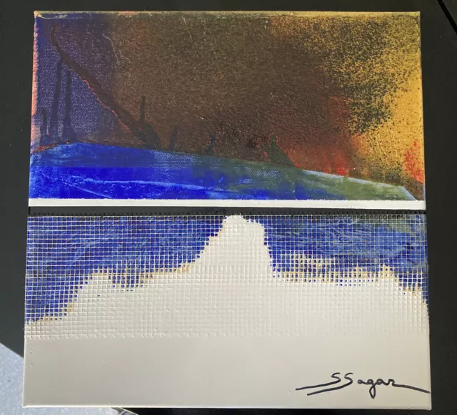 Horizonte, T. Mixta Sobre Lienzo, Medidas De 30x30 de la artista Sangeeta Sagar