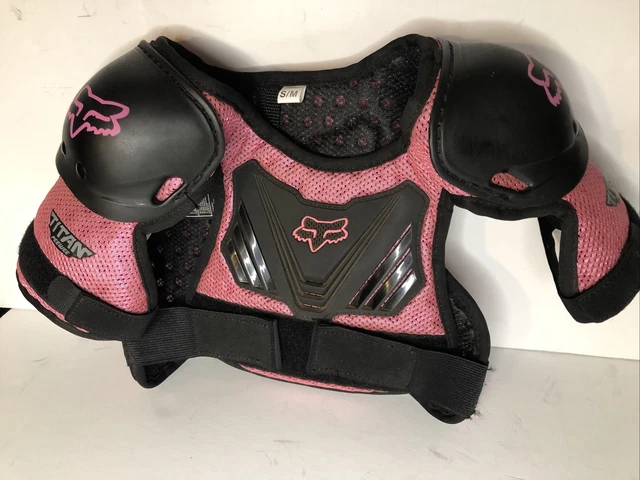 Fox Racing Youth S-M Peewee Titan Chest Guard-Black/Pink
