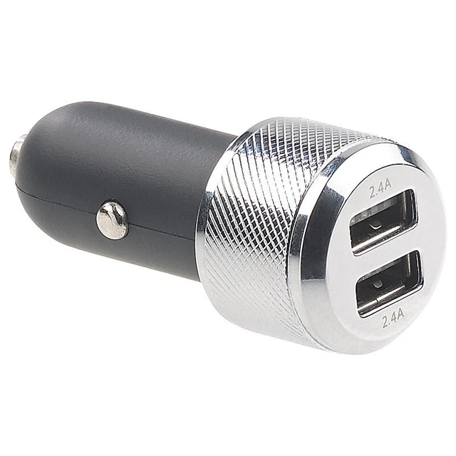 revolt Kfz-USB-Ladegerät mit 2 Ports, für 12/24 Volt, 4,8 A, 24 Watt