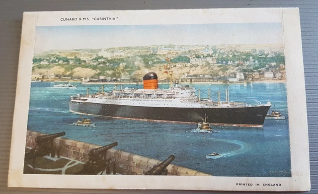 RMS Carinthia CUNARD LINE LETTER CARD 1960s