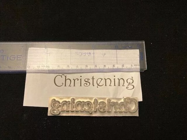 HOT FOIL PRINTING PLATE LETTERPRESS BLOCK Christening