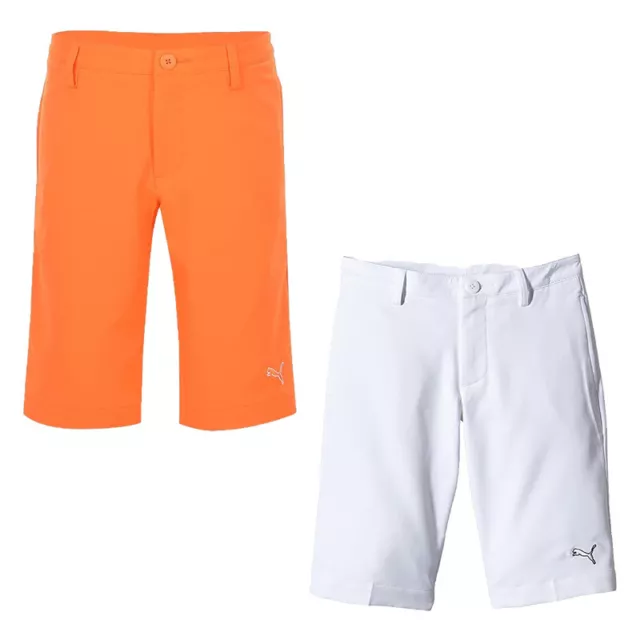 Puma Golf Junior Tech Shorts, Orange or White, NEW