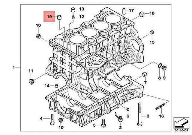 Oem Bmw E60N E61N E81 E83N E85 E87 E90 Engine Block Dowel 11117570268 Genuine