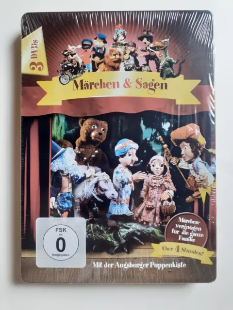 Märchen & Sagen Steelbox NEU/OVP Augsburger Puppenkiste 4 Märchen + Booklet RAR