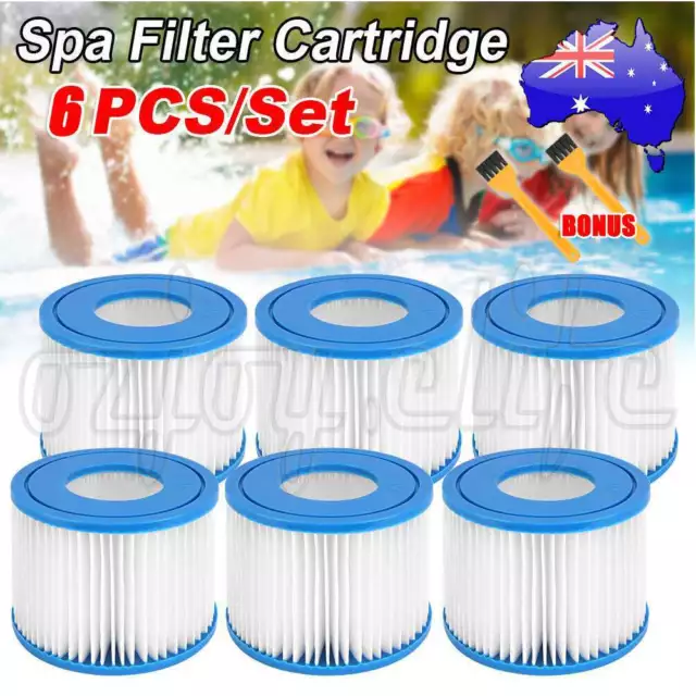 6X Spa Filters Cartridge Size VI For Lay Z Bestway 58323 Replacement Pool Filter