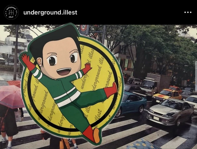 Underground Illest Keiichi Tsuchiya car stickers decals jdm Slap Anime