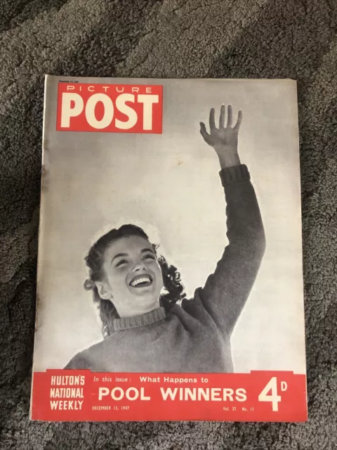 Picture Post December 13 1947 Marilyn Monroe Norma Jeane Mortenson Early Cover