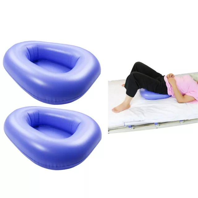 2 Stück Tragbare Luft Bettpfanne Aufblasbares Töpfchen für ältere Menschen