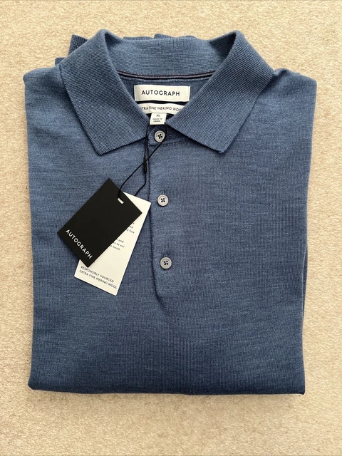 m&s merino wool polo