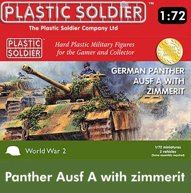 The Plastic Soldier Company WW2V20011 1/72 GERMAN PANTHER AUSF A WITH ZIMMERIT