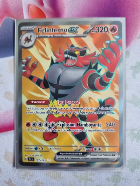 Carte Pokémon Félinferno Ex FA 187/162 EV5 FR Forces Temporelles