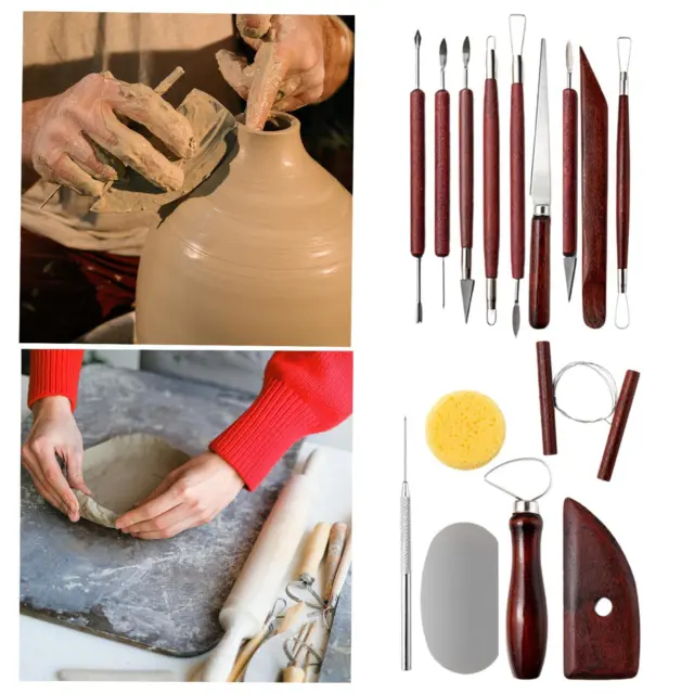 Outil de Poterie Outils de Sculpture Argile Burin pour Potier / Artiste de  Céramique Kit 30 Pcs