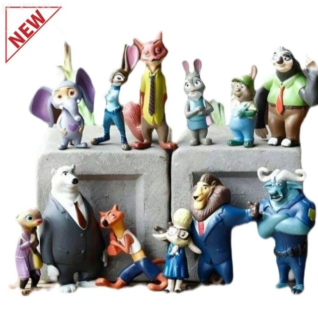 TOKYO DISNEY ZOOTOPIA Nick Wilde Judy Hopps Figure Set 12 Pieces New H2 ...