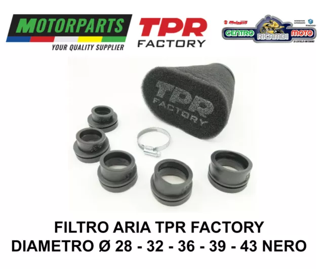 FIiltro Aria Universale TOP TPR FACTORY Ø 28 32 36 39 43 Nero Racing Sportivo