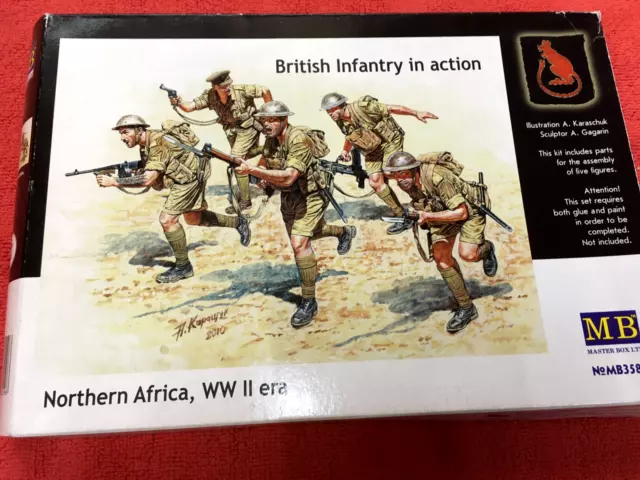 1:35 Masterbox 3580 British Infantry in action North Africa Afrika Figuren