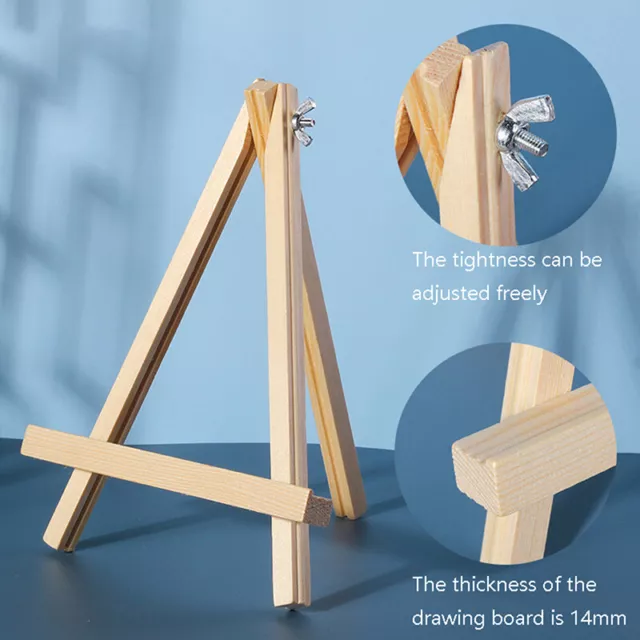 5pcs/set Wooden Mini Display Easel, Tabletop Tripod Easel, New Model  Picture Frame Easel, Triangular Stand For Picture Frames