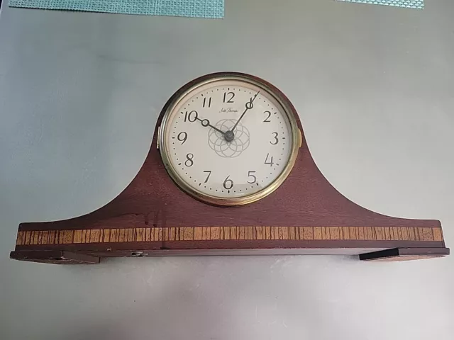 VTG SETH THOMAS WOOD ELECTRIC MANTLE CLOCK-Works- Keeps Time- See Description