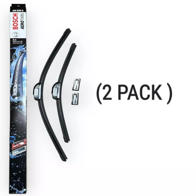 NEW OEM BOSCH AERO TWIN Set 26" + 19" Windshield Wiper Blade ( 2 PACK )