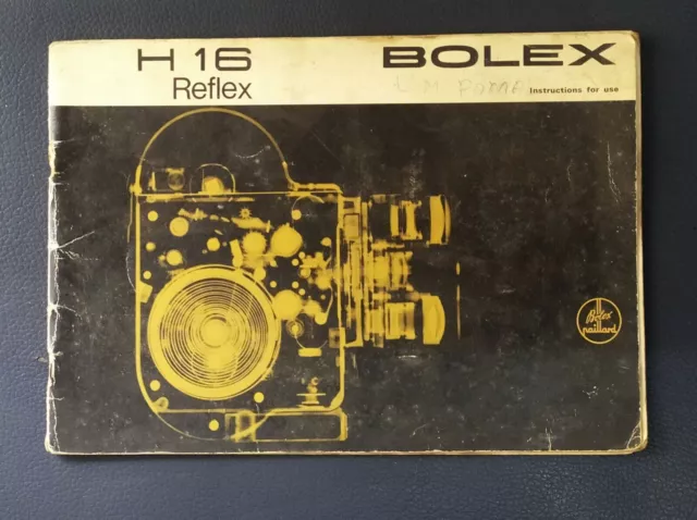 RARE Bolex H 16 Reflex 16mm Películas Cámara Instrucciones de uso Libro