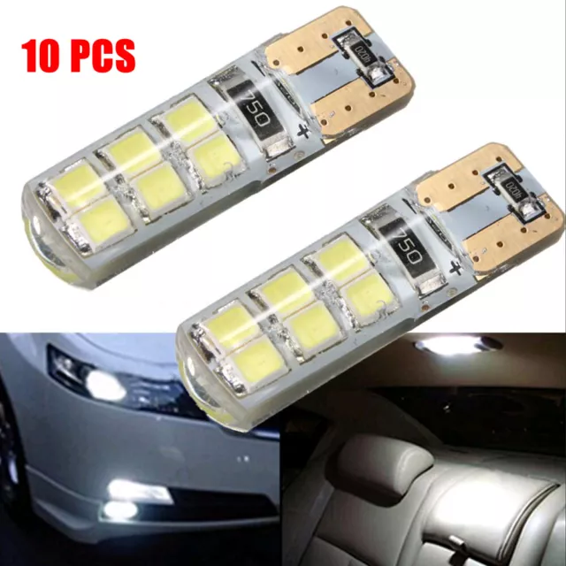 T10 194 W5W COB 2835 SMD 12LED Car CANBUS Super Bright License Lights Bulb White