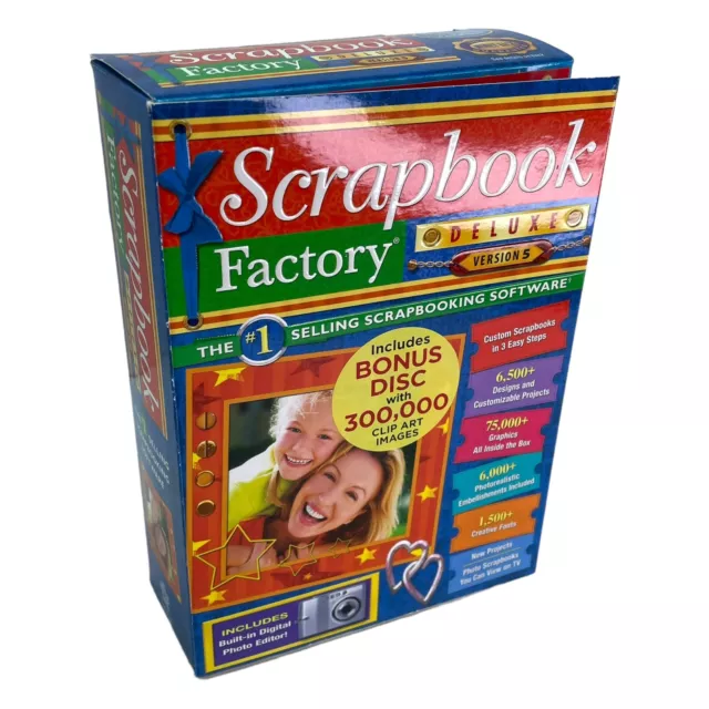 Scrapbook Factory Deluxe Ver 5 - Editor de fotos / 300,000 clip art - Nuevo sellado