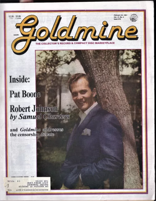 GOLDMINE Record Collectors Magazine February 22, 1991-Pat Boone, Robert Johnson