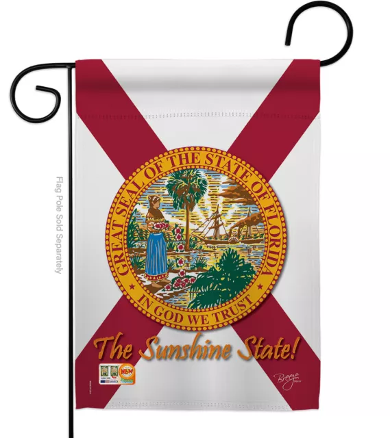 Florida States sunshine miami beach tourist Garden Hosue Yard Flag 2