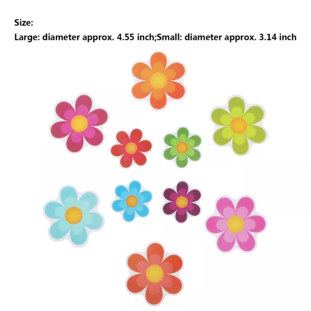 20Pcs 10cm Flower Safety Anti-slip Treads Applique Stickers Decals Tub Decals