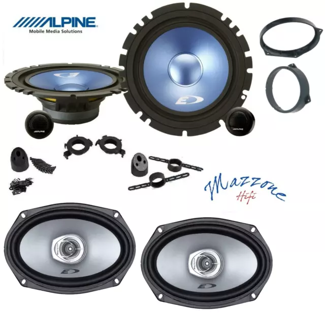 Alpine Sxe-17Cs Sxe-6925S Kit 6 Casse Mini Cooper One R50-R53  Ant E Post Supp