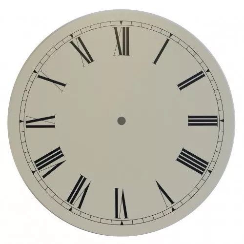 NEW Off White Antique Finish Clock Dial 12 inches 305mm Roman Numerals - CD912