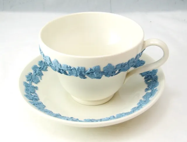 Wedgwood Queen's Ware LAVENDER ON CREAM (Plain Edge) Cup & Saucer Set(s)