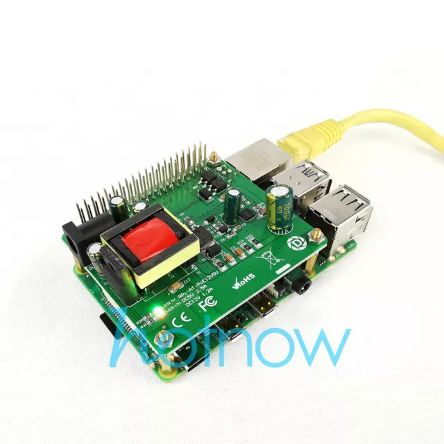 5V 12V PoE HAT Raspberry Pi 4 4B 3B+ 3B Plus 3.5in Hard Disk Drive LED 26Watt