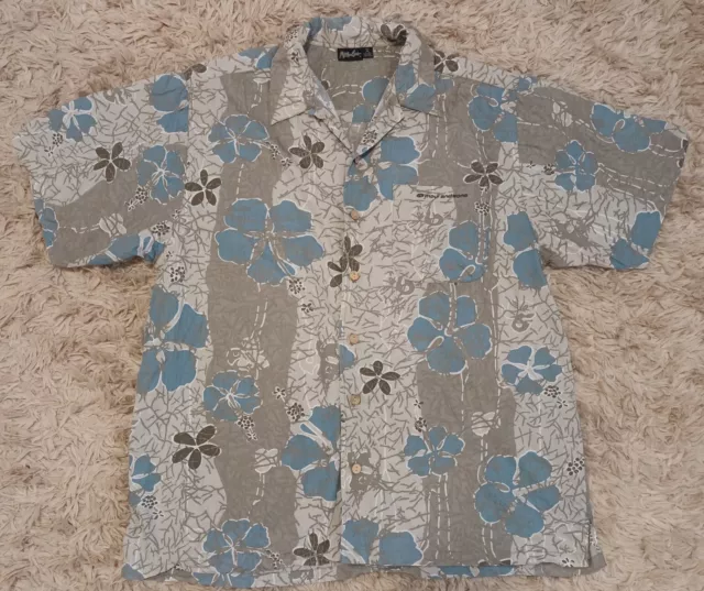 Maui and Sons Floral Hawaiian Button SS Shirt Vintage 90's Mens XL Retro